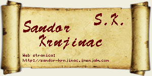 Šandor Krnjinac vizit kartica